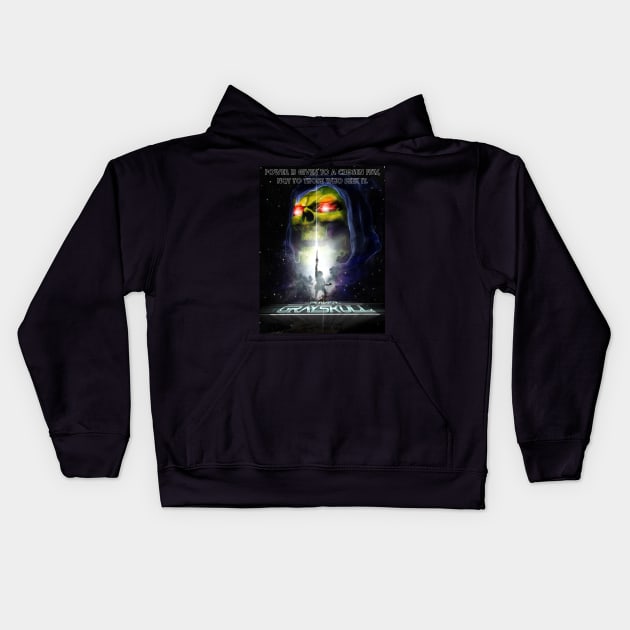 POWER OF GRAYSKULL Poster Kids Hoodie by CrazyPencilComics